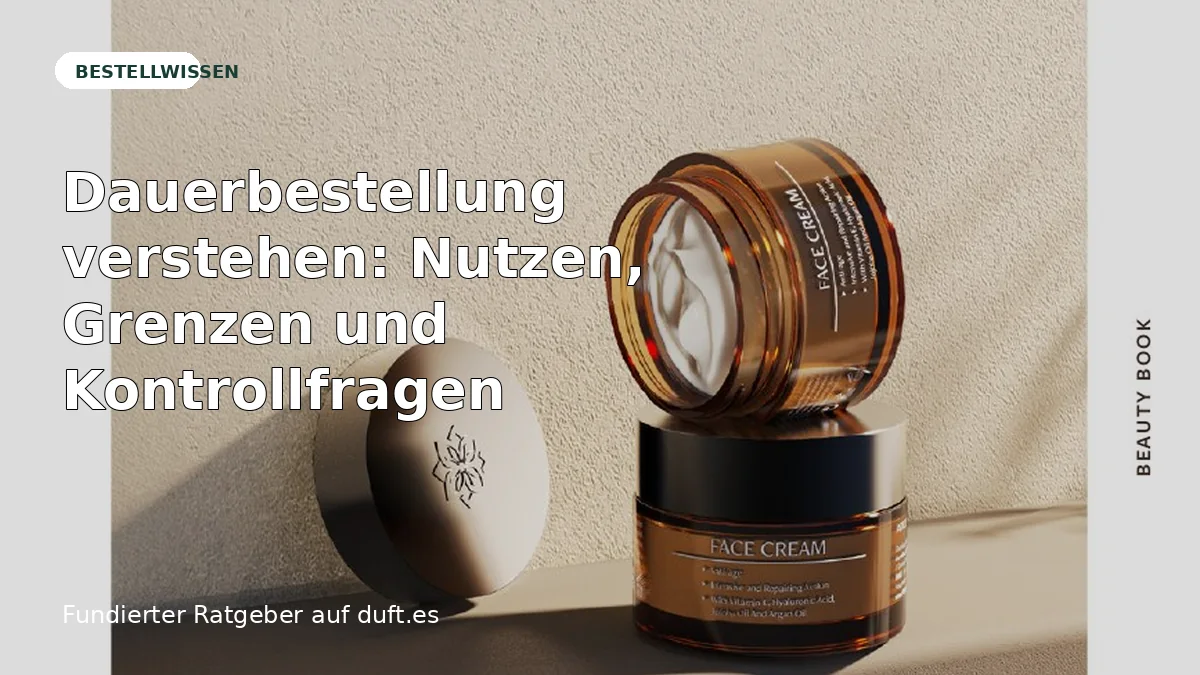 Ratgeberbild zu Dauerbestellung verstehen: Nutzen, Grenzen und Kontrollfragen