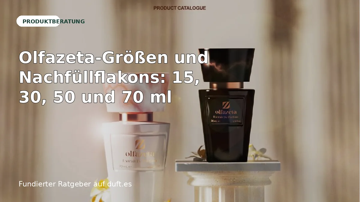 Ratgeberbild zu Olfazeta-Größen und Nachfüllflakons: 15, 30, 50 und 70 ml