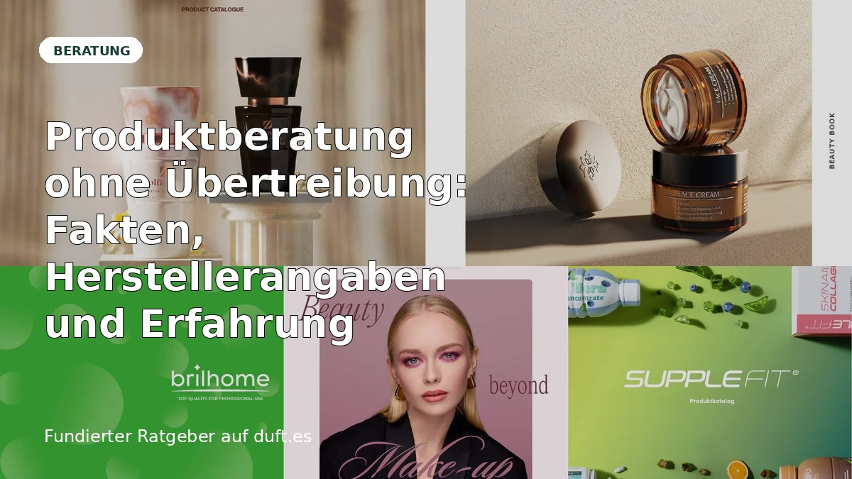 Ratgeberbild zu Produktberatung ohne Übertreibung: Fakten, Herstellerangaben und Erfahrung